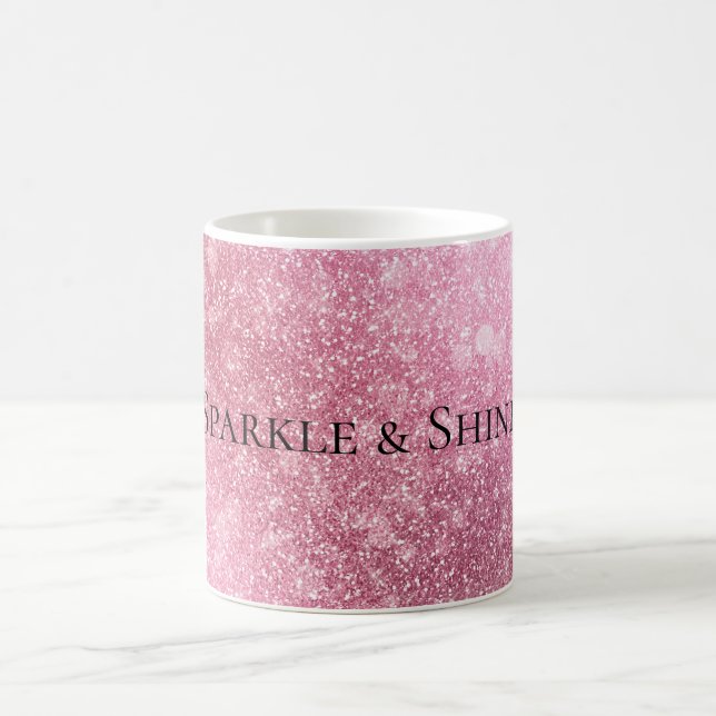Mug Pink Glitzy Sparkle personnalisé (Centre)