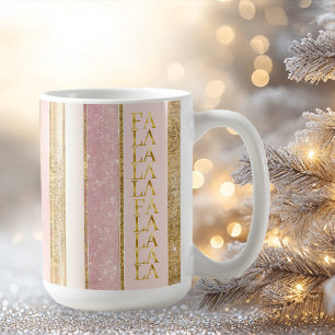 Mug Pink Gold Fa Noël La La Motif#27 ID1009