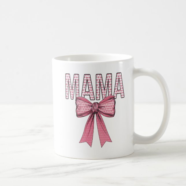 Mug "Pink Heart Mama Bow Design Fête des mères (Droite)