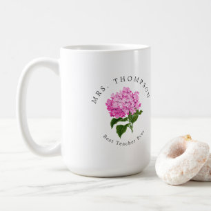 Mug Pink Hydrangea Grand-millénaire meilleur enseignan