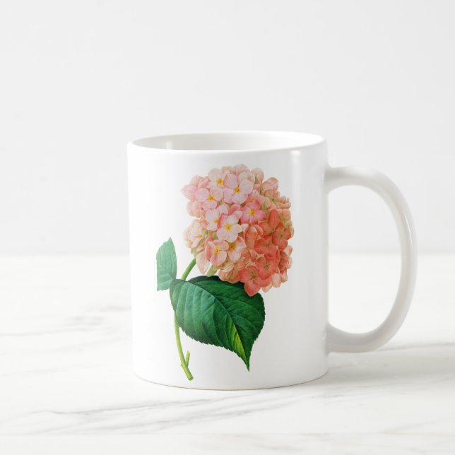Mug Pink Hydrangea par Pierre Joseph Redoute (Droite)