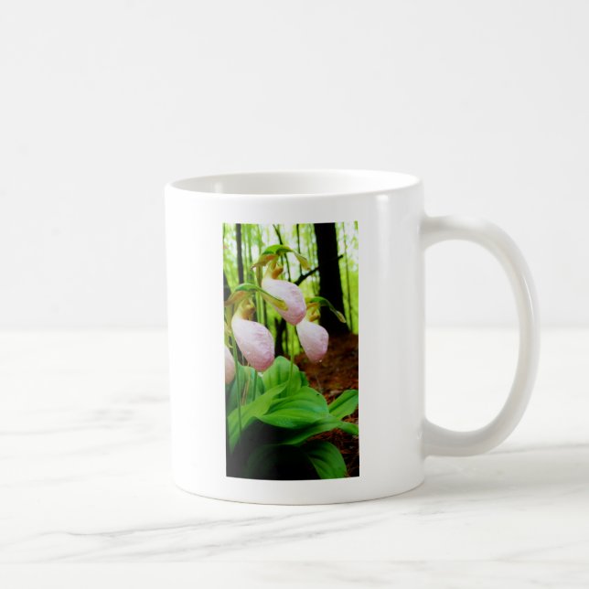 Mug Pink Lady Slipper sauvage orchidée (Droite)