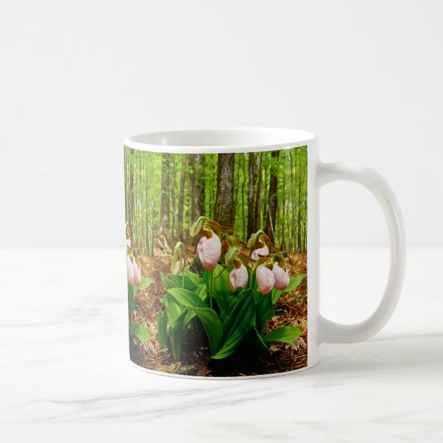 Mug Pink Lady Slipper sauvage orchidée (Droite)