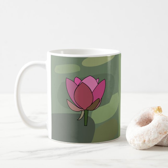 Mug Pink Lotus Flower  (Avec donut)