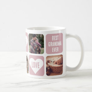 Mug Pink Love Heart Photo Meilleur Grand-Mère Jamais M