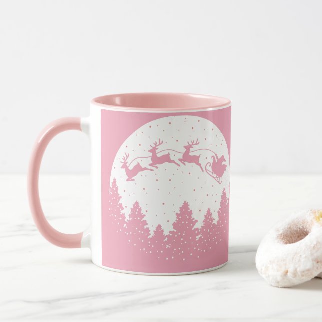 Mug Pink Magic Christmas (Avec donut)