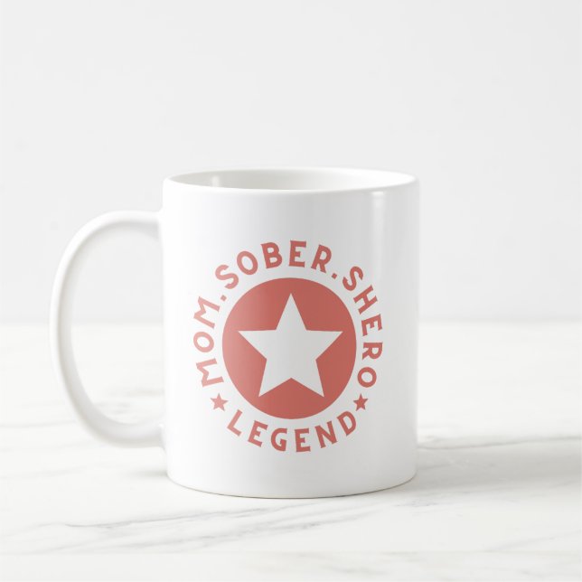 Mug PINK Maman Shero Legend Cadeau de Mère Sobriété (Gauche)