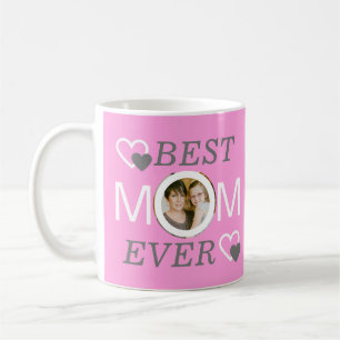 Mug Pink Mothers Day Keepsaké Best Mom Photo