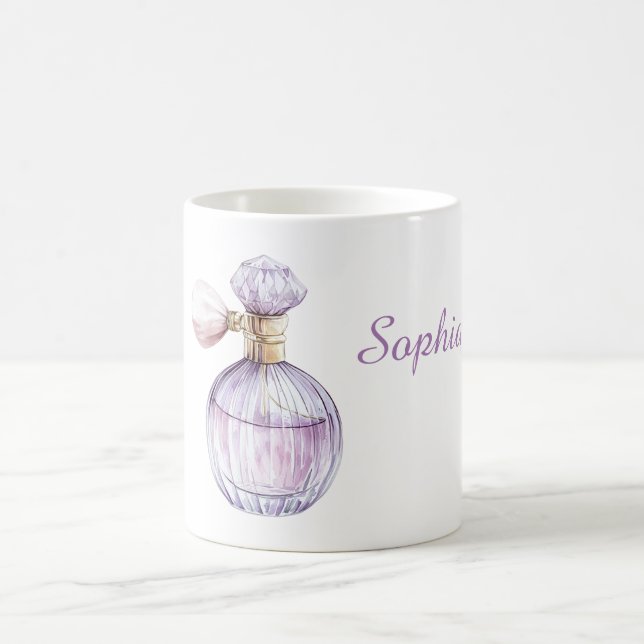 Mug Pink Purple Perfume Bottle (Centre)