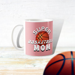 Mug Pink Super Basketball Ball Maman Sportive Mère