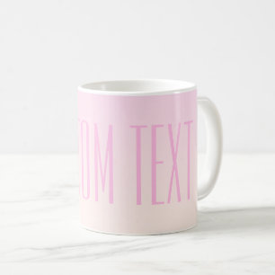 Mug Pink to Peach Sunset Ombre avec texte personnalisa