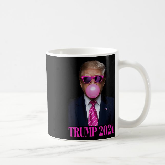 Mug Pink Trumpbulble Gum 2024 Vote Président Funny Cut (Droite)
