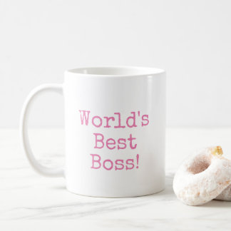 Mug Pink Worlds meilleure typographie de patron