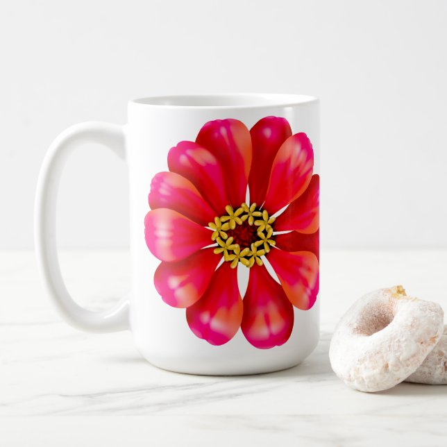 Mug Pink Zinnia (Avec donut)