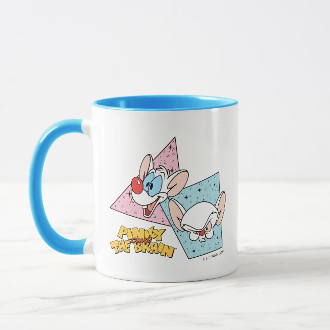 Mug Pinky et le cerveau | Graphiques de caractères rét (Gauche)