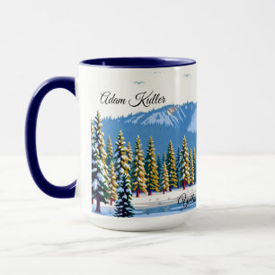 Mug Pins couverts de neige en hiver à Yellowstone pers