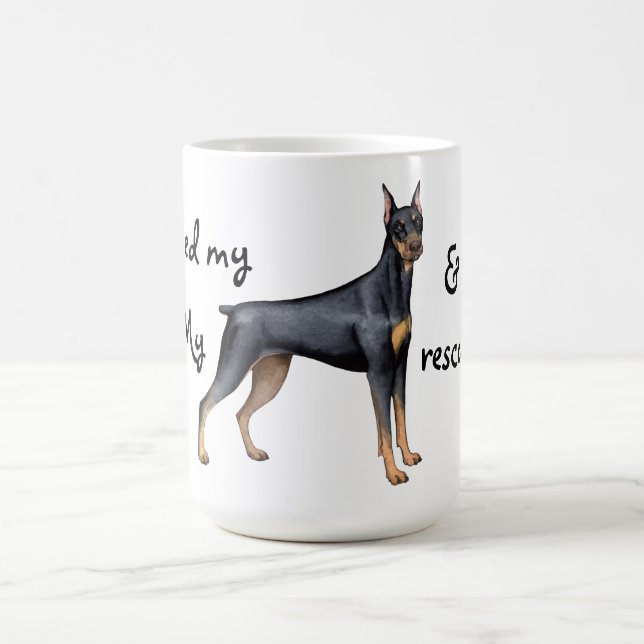 Mug Pinscher de dobermann de délivrance (Centre)