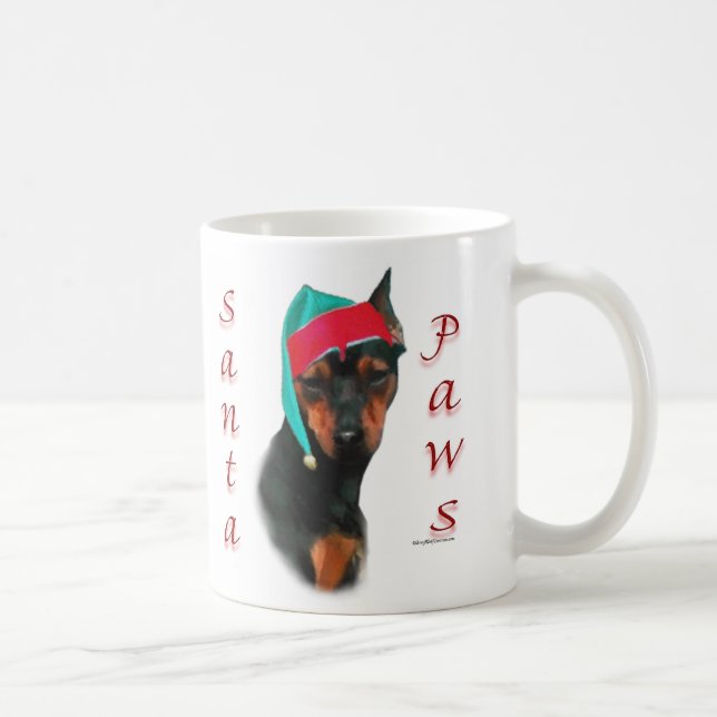 Mug Pinscher Miniature Père Noël Paws (Droite)