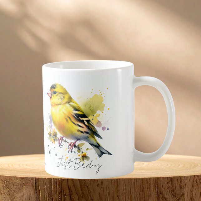 Mug Pinson jaune aquarelle ( Elegant yellow bird)