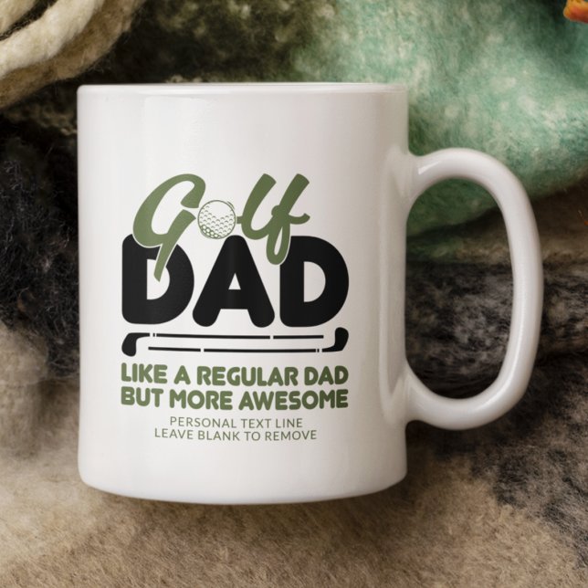 Mug Pint de Typographie Verte "GOLF DAD" Cool tendance (Créateur téléchargé)