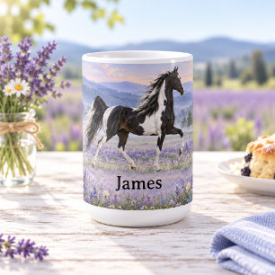 Mug Pinto American Saddlebred personnalisé Lavande