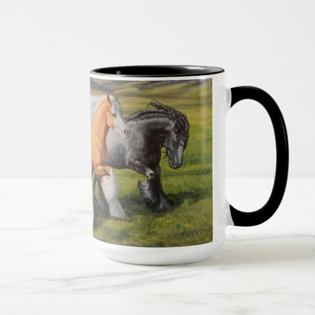 Mug Pinto gitan d'étalon de cheval de Vanner (Droite)