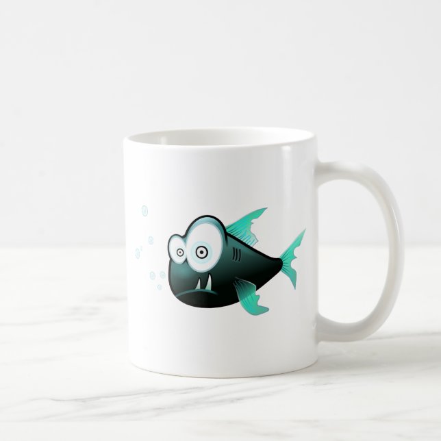 Mug Piranha de bande dessinée (Droite)