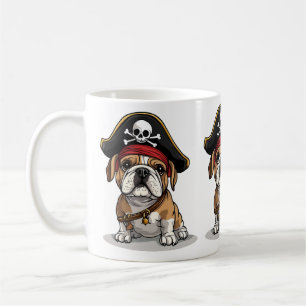 Mug Pirate anglais Bulldog Skull Crossbones