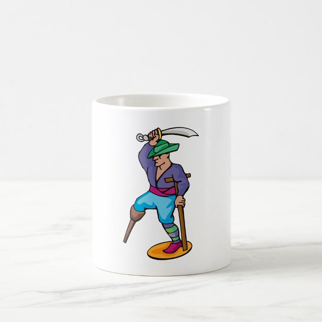 Mug Pirate avec Jambe de Bois et Épée (Créateur téléchargé)