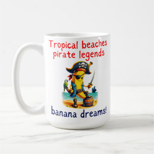 Mug Pirate Banana Adventure Vibe sur Tropical Beach