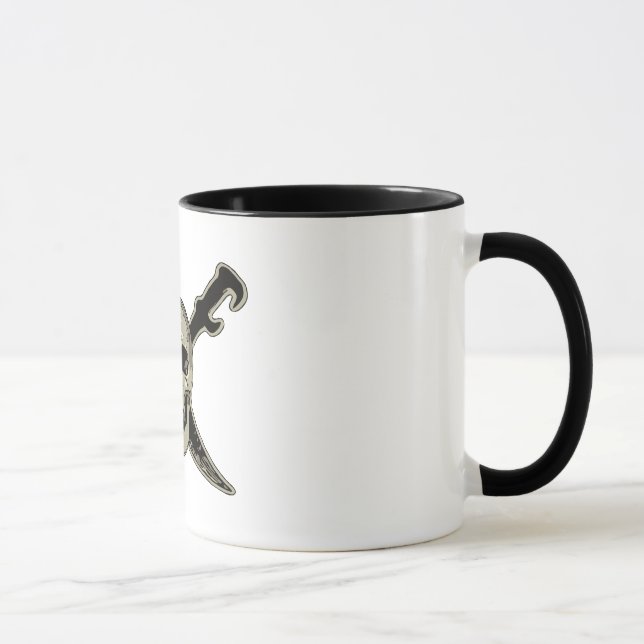 Mug Pirate (Crâne) - Noir 11 oz  de rousseur (Droite)