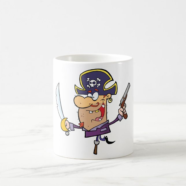 Mug Pirate de dessin animé avec épée et pistolet (Créateur téléchargé)