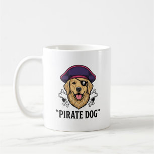 Mug Pirate Dog Modèle de T-Shirt Gravure Vintage_1