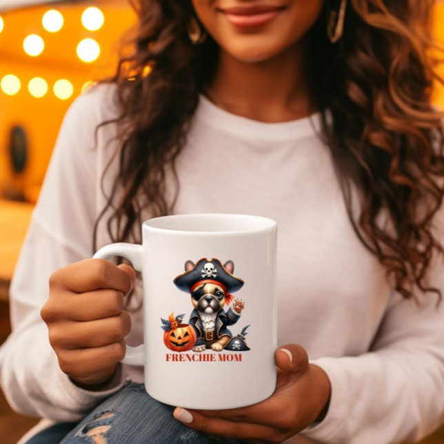 Mug Pirate French Bulldog Halloween Frenchie Mom (Créateur téléchargé)