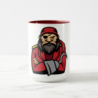 Mug Pirate gras - Mascotte de pirate fierce et Mischie