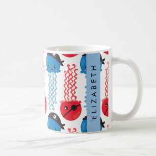 Mug Pirate Jellyfish, Motif de méduses, Votre nom