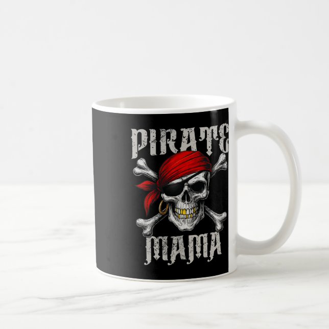 Mug Pirate Mama Jolly roger Drapeau Et Crossbones Crân (Droite)