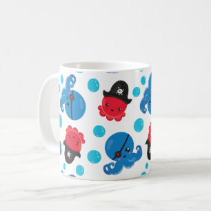 Mug Pirate Octopus, Motif de pieuvre, Animaux de mer