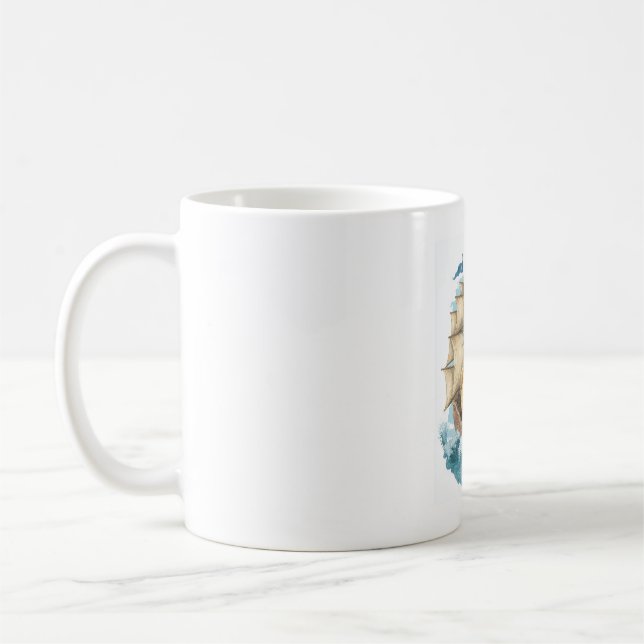 Mug Pirate Poodle - Funny Sea Dog (Gauche)