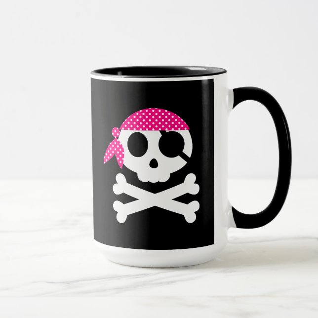 Mug Pirate Skull Skeleton Bandanna (Droite)