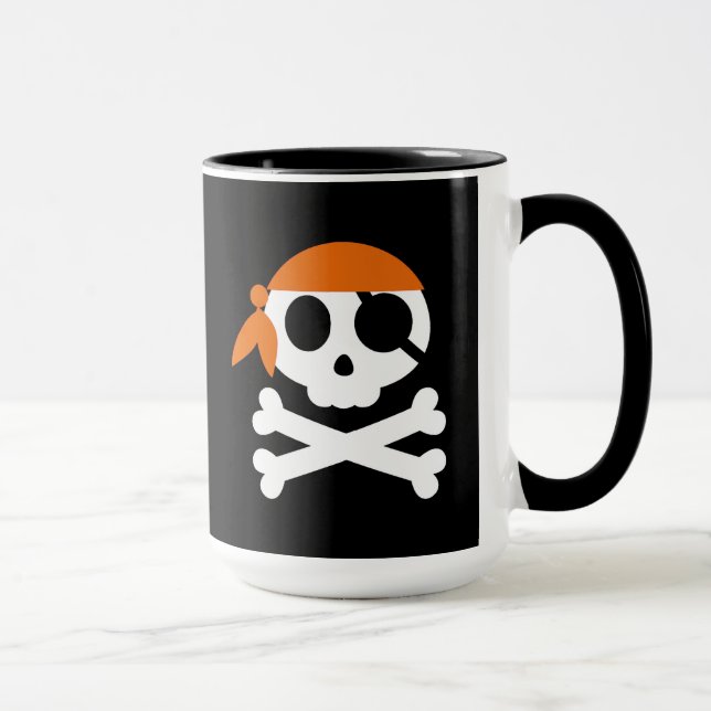 Mug Pirate Skull Skeleton Bandanna (Droite)