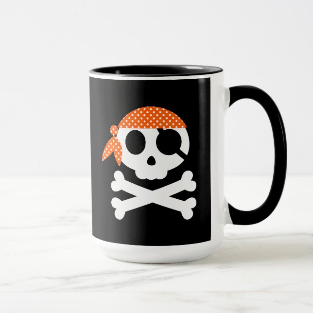 Mug Pirate Skull Skeleton Bandanna (Droite)