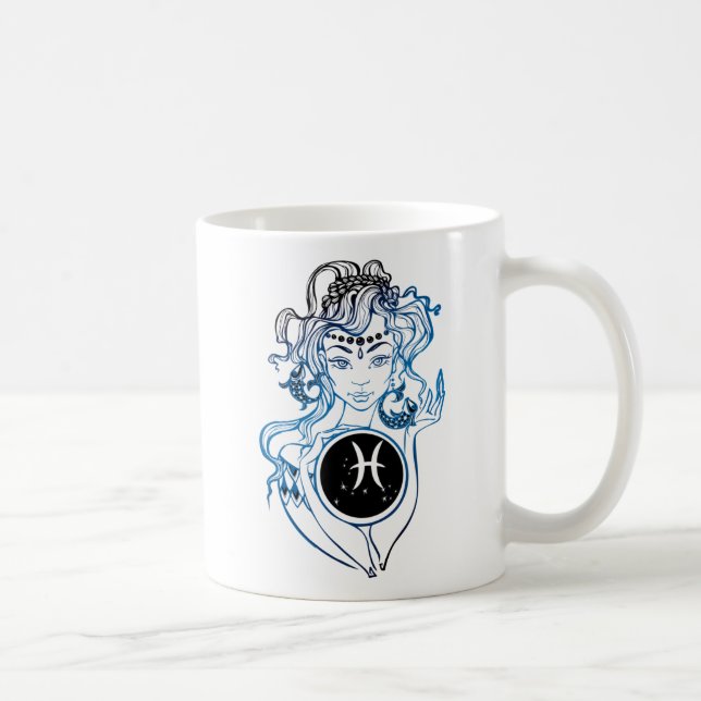 Mug Pisces Lady Art Déco (Droite)