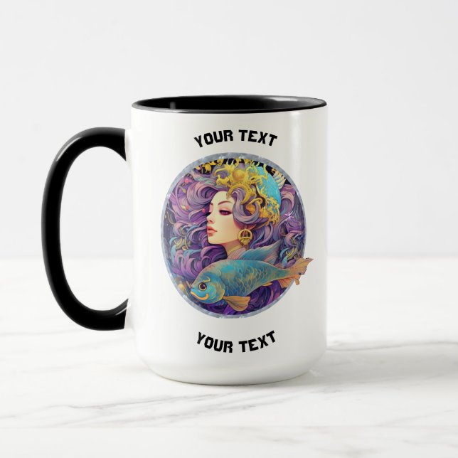 MUG PISCES PERSONNALISÉES SIGNE ZODIAC (Gauche)