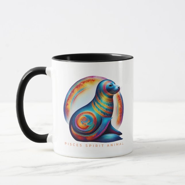 Mug Pisces Spirit Animal Seal Alebrije Homme (Gauche)
