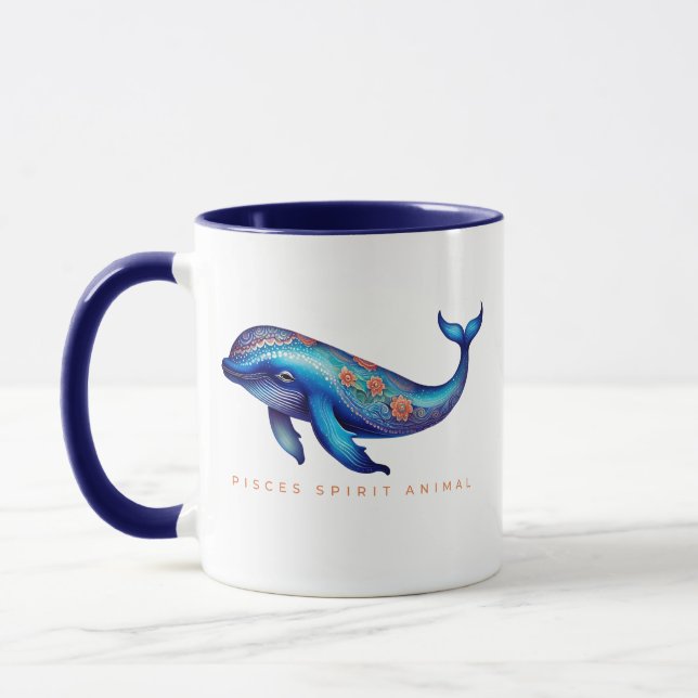 Mug Pisces Spirit Baleine animale Alebrije Female (Gauche)