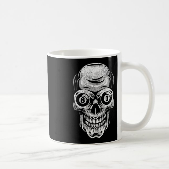 Mug Piscine Billard Snooker Player Crâne 8 Et 9 (Droite)