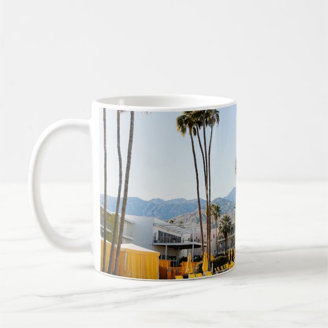 Mug Piscine près des palmiers le matin (Gauche)