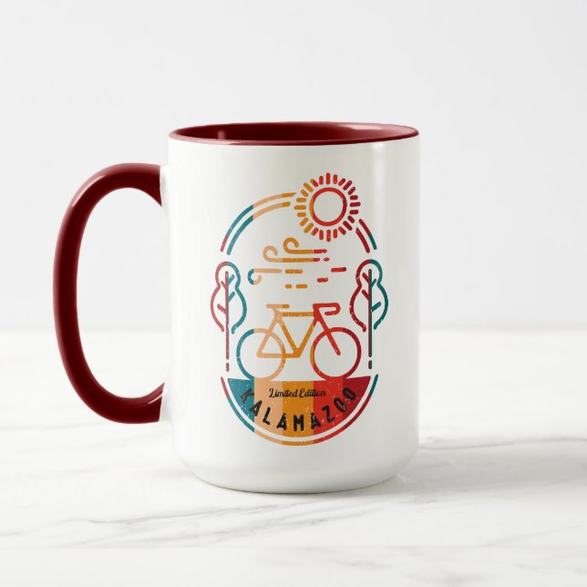 Mug Piste cyclable Retro Kalamazoo (Gauche)
