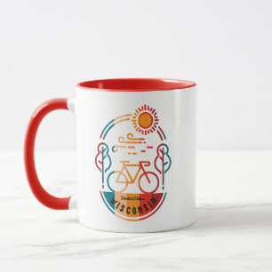 Mug Piste cyclable Retro Wisconsin
